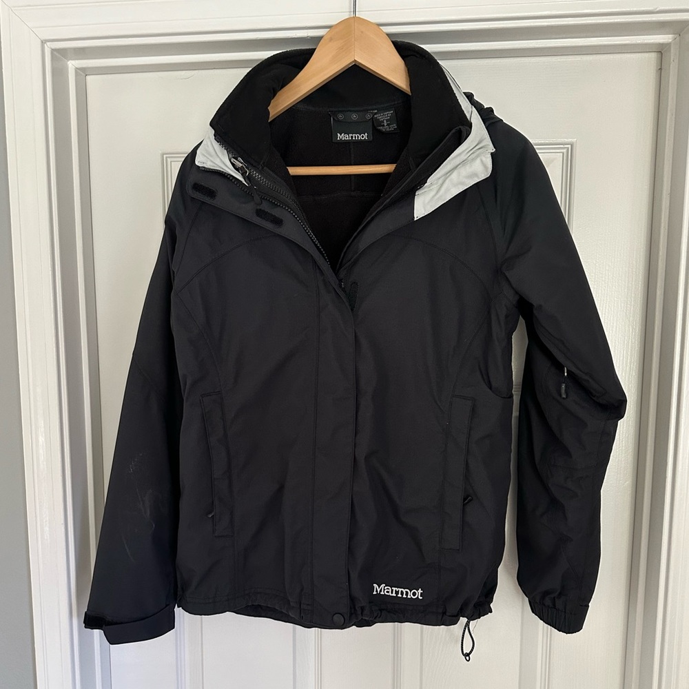 Marmot 3 in 1 Ski Winter Jacket Women’s Size S Black